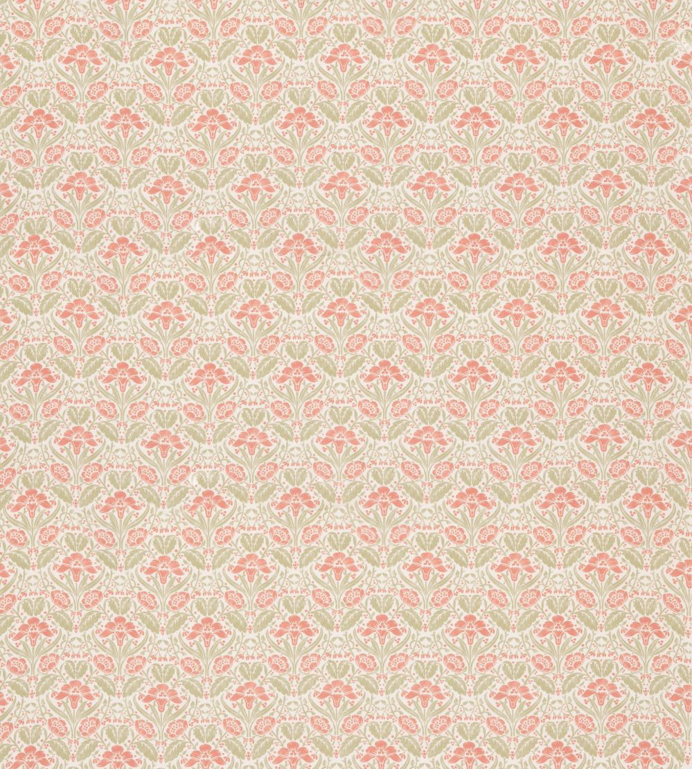 Iris Meadow Cotton Fabric by GP & J Baker Pink/Green