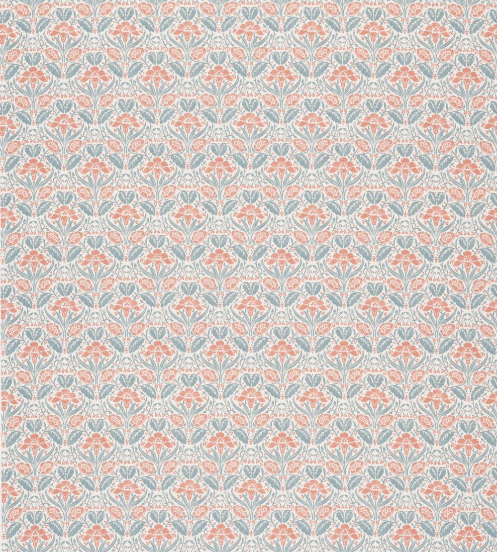 Iris Meadow Cotton Fabric by GP & J Baker Teal
