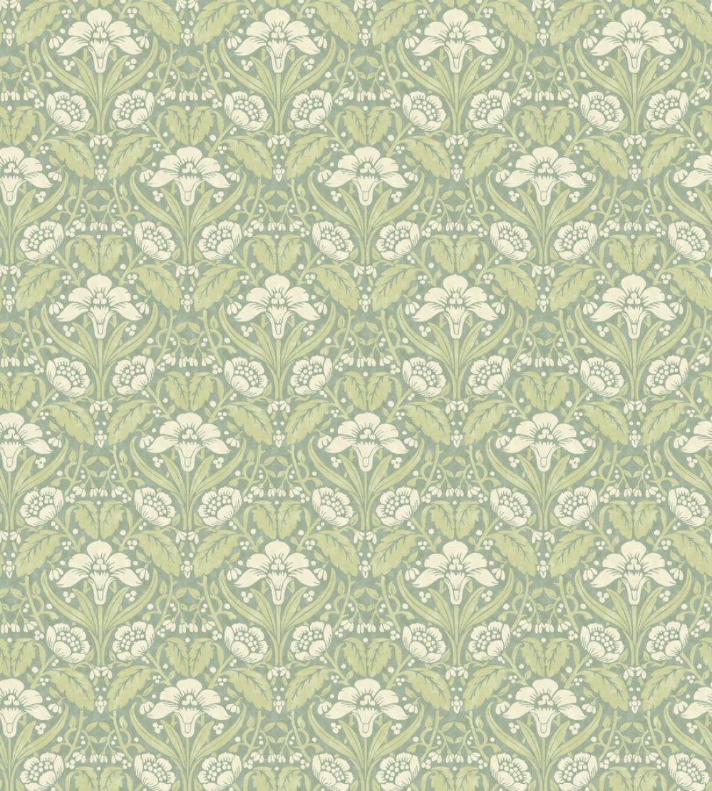 Iris Meadow Wallpaper by GP & J Baker Aqua/Green