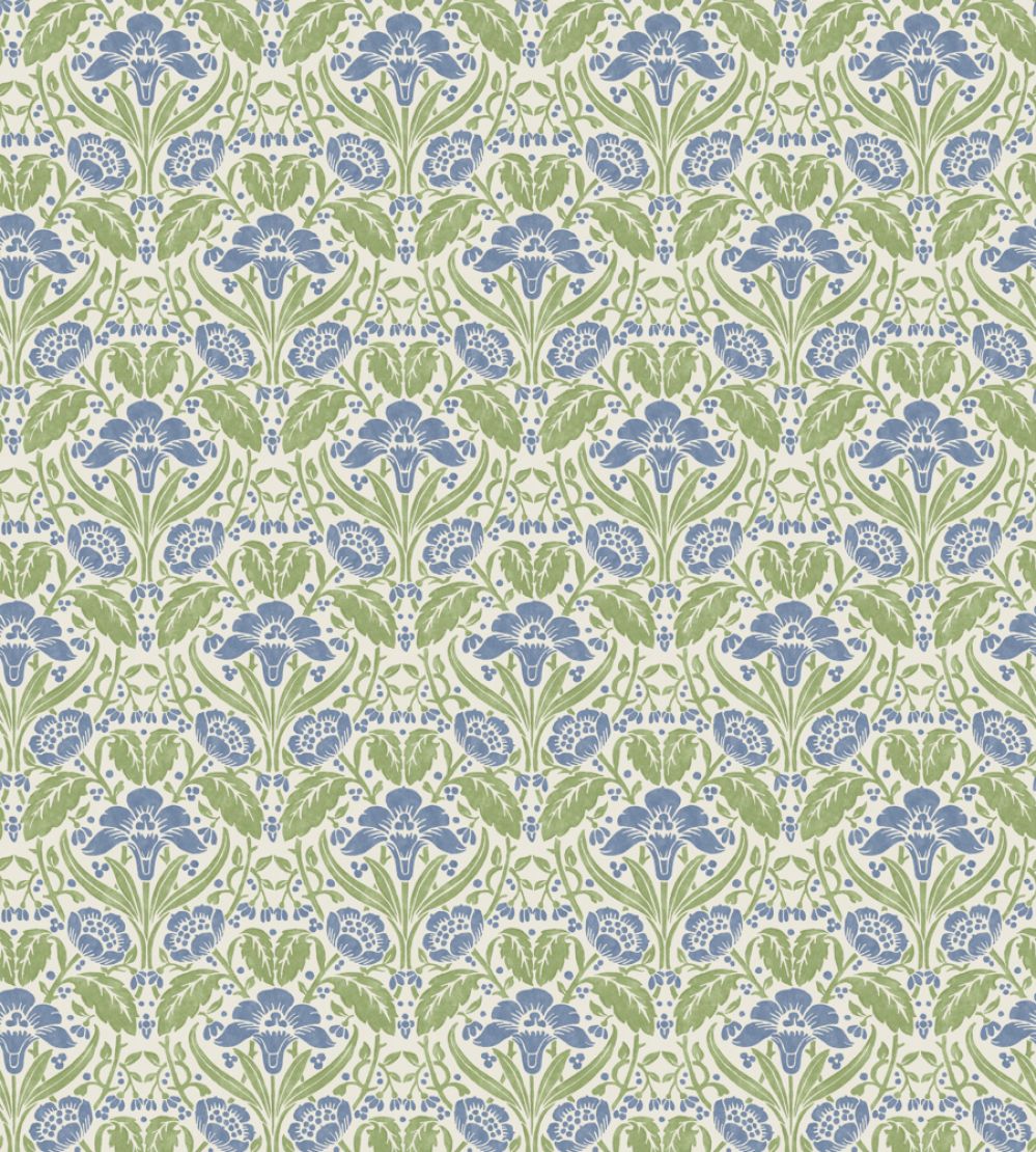 Iris Meadow Wallpaper by GP & J Baker Blue/Green