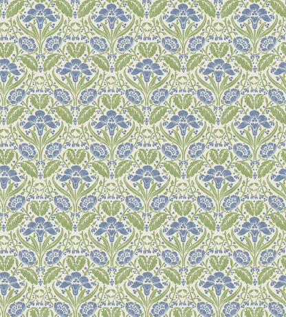 Iris Meadow Wallpaper by GP & J Baker Blue/Green