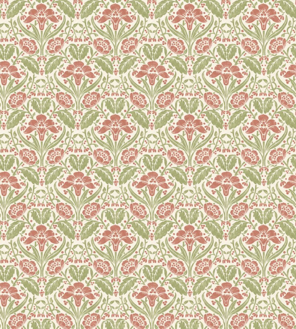 Iris Meadow Wallpaper by GP & J Baker Pink/Green