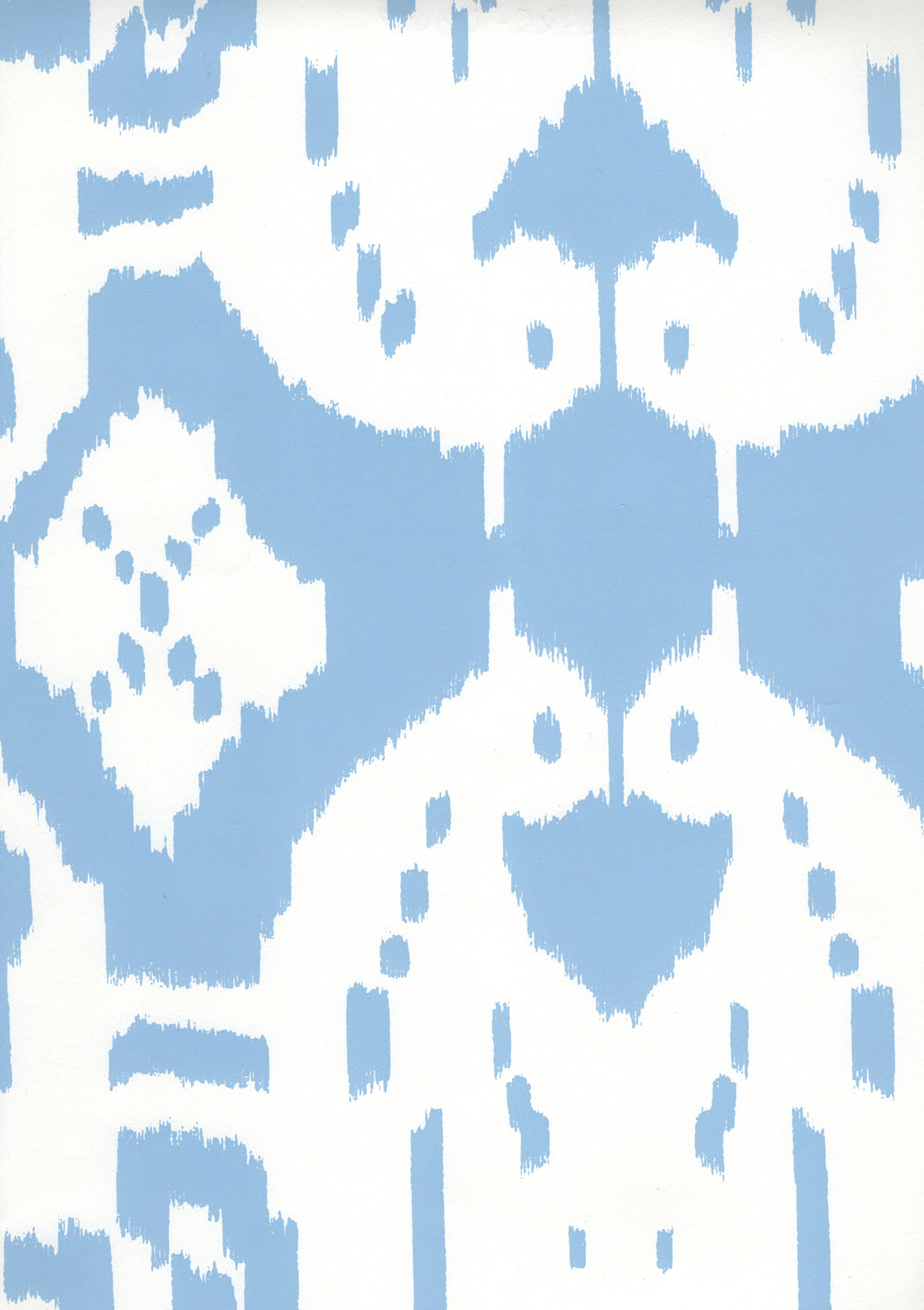 Island Ikat Zibby Blue on White wallpaper by China Seas