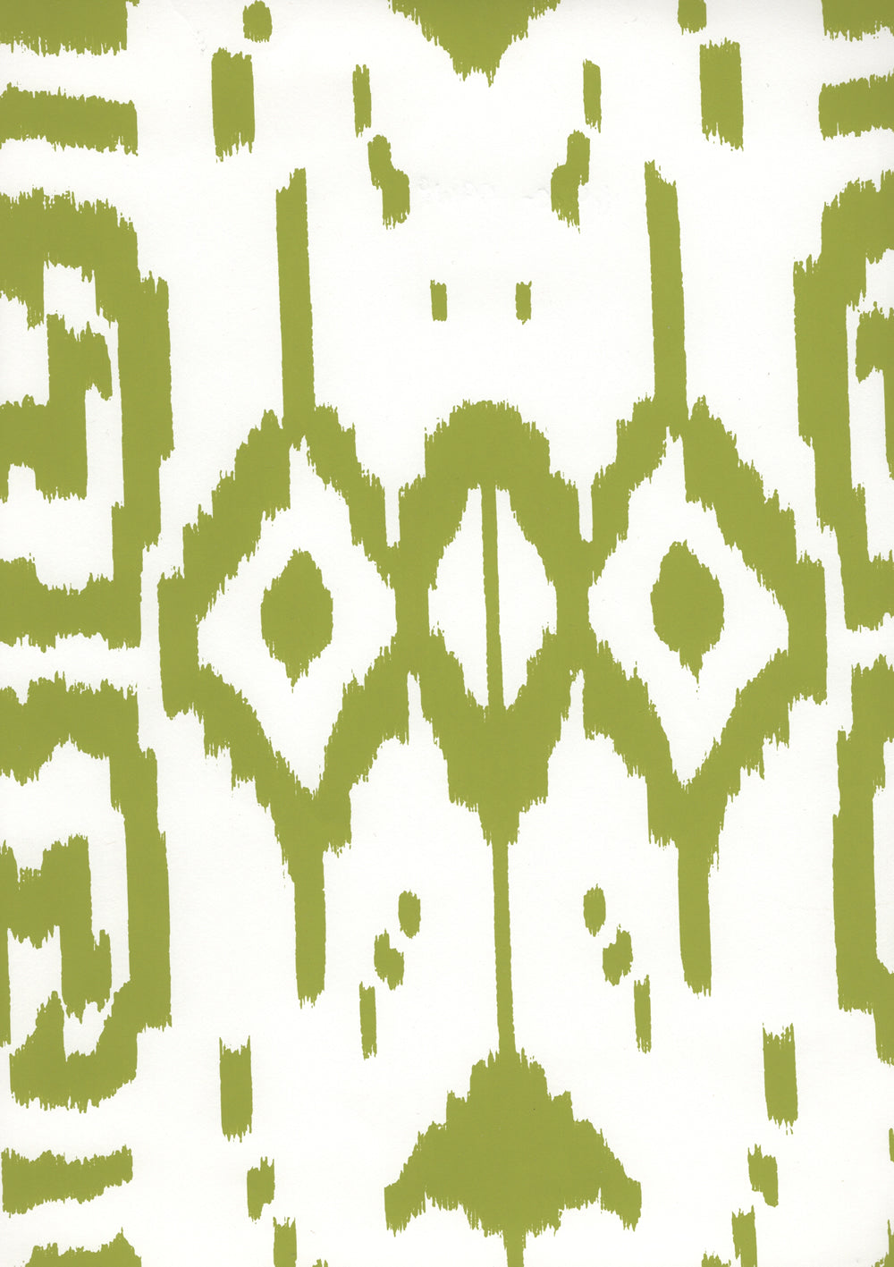 Island Ikat Palm Green on White wallpaper by China Seas