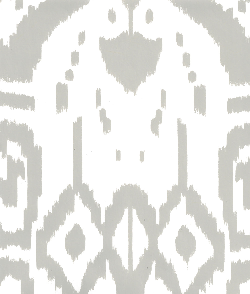 Island Ikat Gray on White wallpaper by China Seas