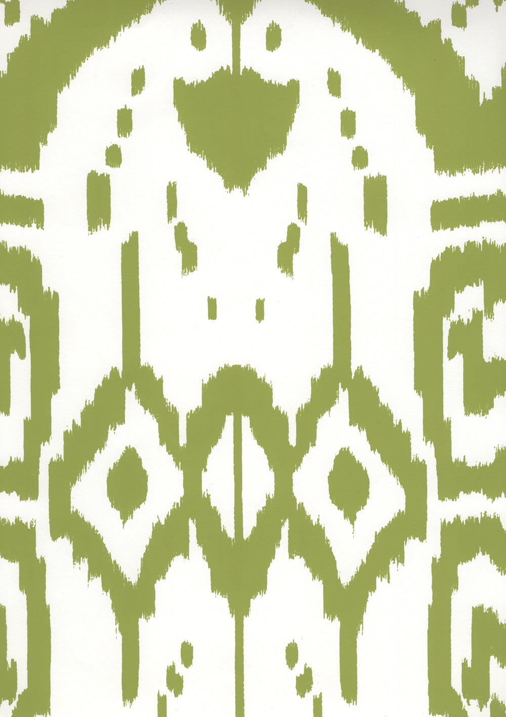 Island Ikat Pistachio on White wallpaper by China Seas