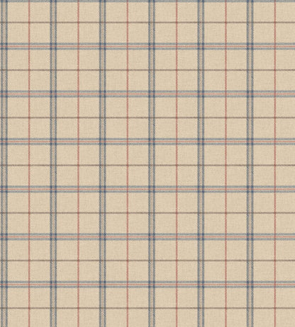 Islay Wallpaper by Mulberry Home Blue/Red