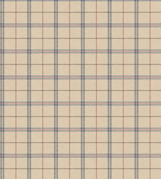 Islay Wallpaper by Mulberry Home Blue/Red