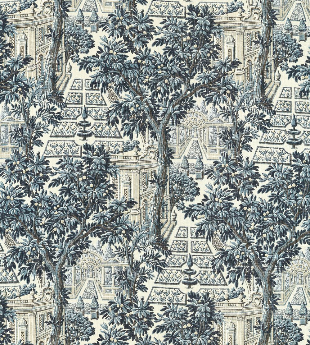 Italian Garden Fabric by Zoffany Indigo