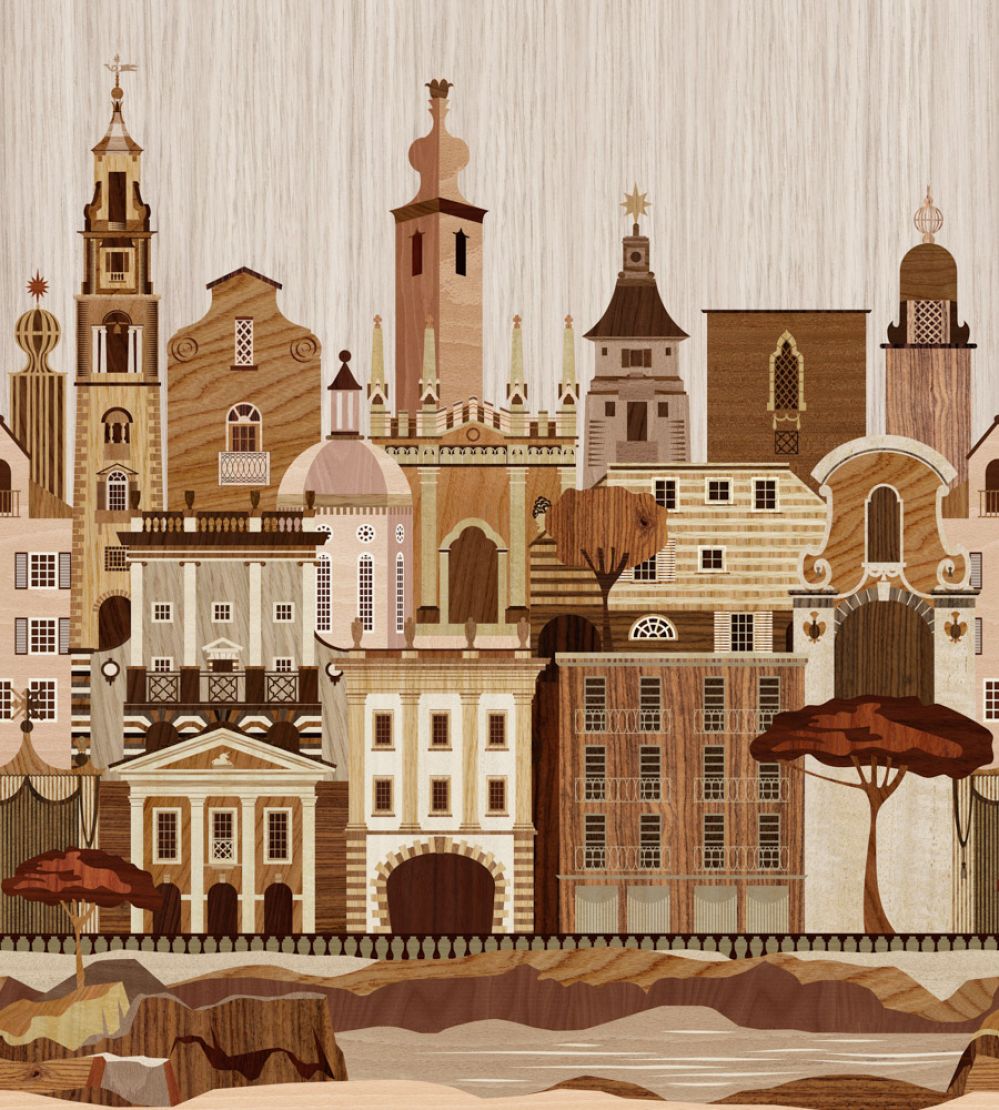 Italianate Mural by Mini Moderns Marquetry