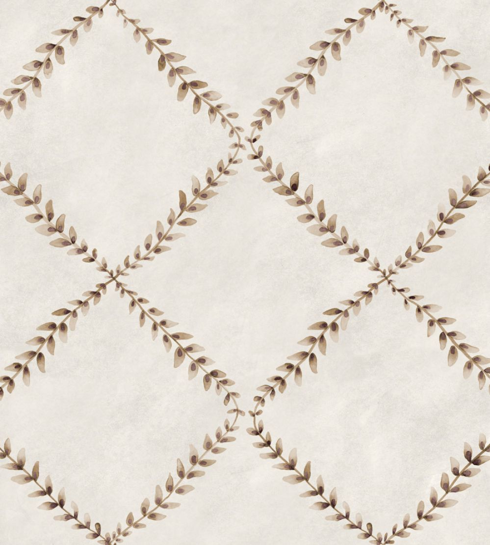 Ivy Garland Wallpaper by Coordonne Prune