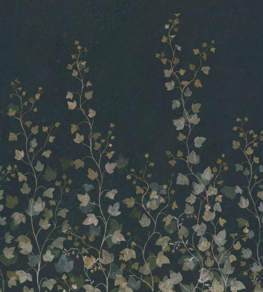Ivy Mural by Sandberg Midnight Blue