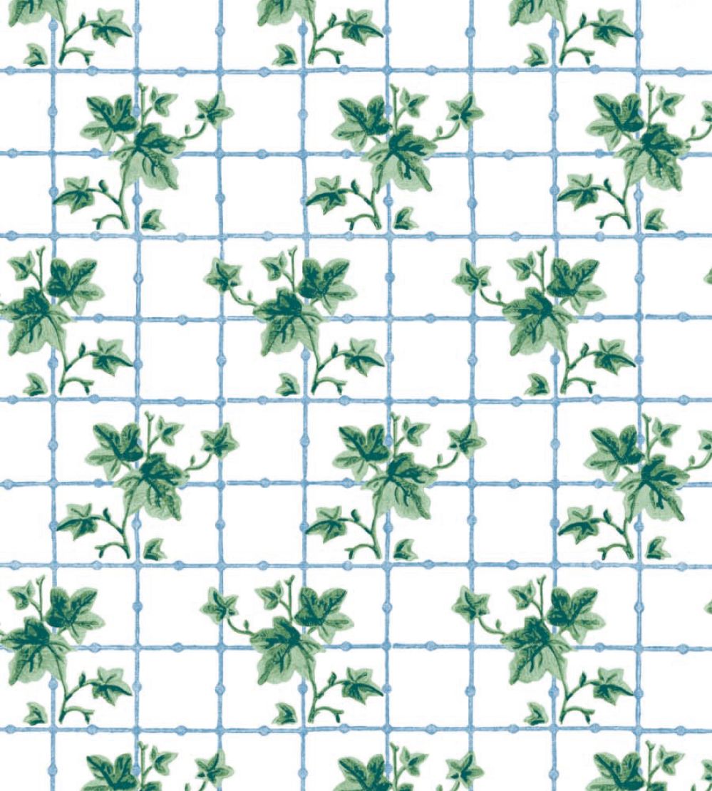 Ivy Trellis Wallpaper by DADO 01 Blue and Green