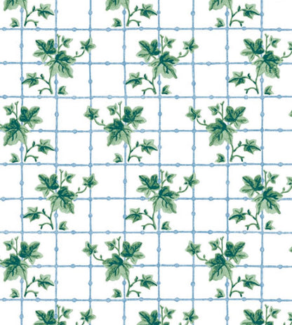 Ivy Trellis Wallpaper by DADO 01 Blue and Green