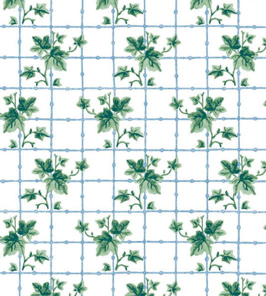 Ivy Trellis Wallpaper by DADO 01 Blue and Green
