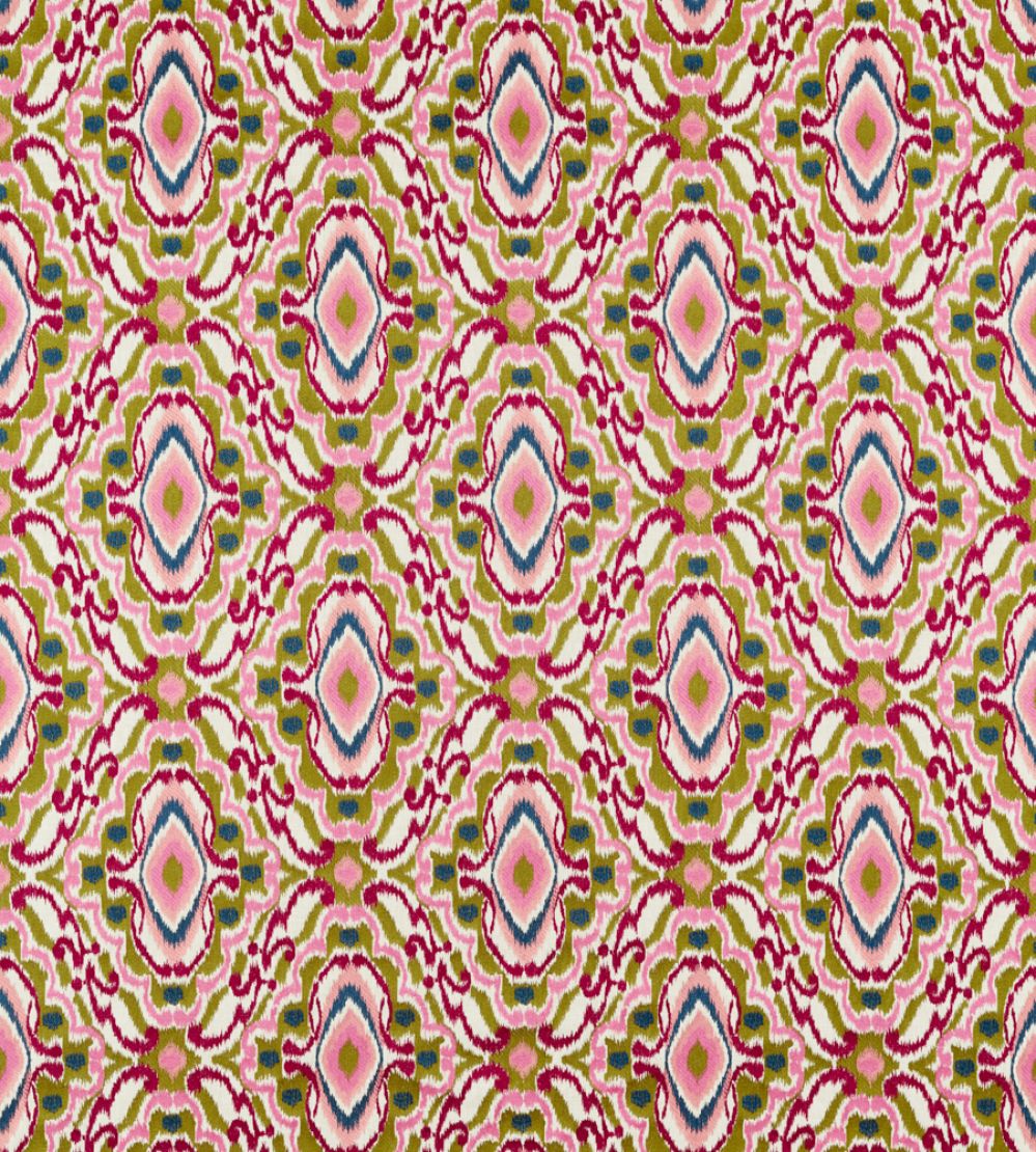 Ixora Fabric by Harlequin Pomegranate / Tree Canopy / Ink