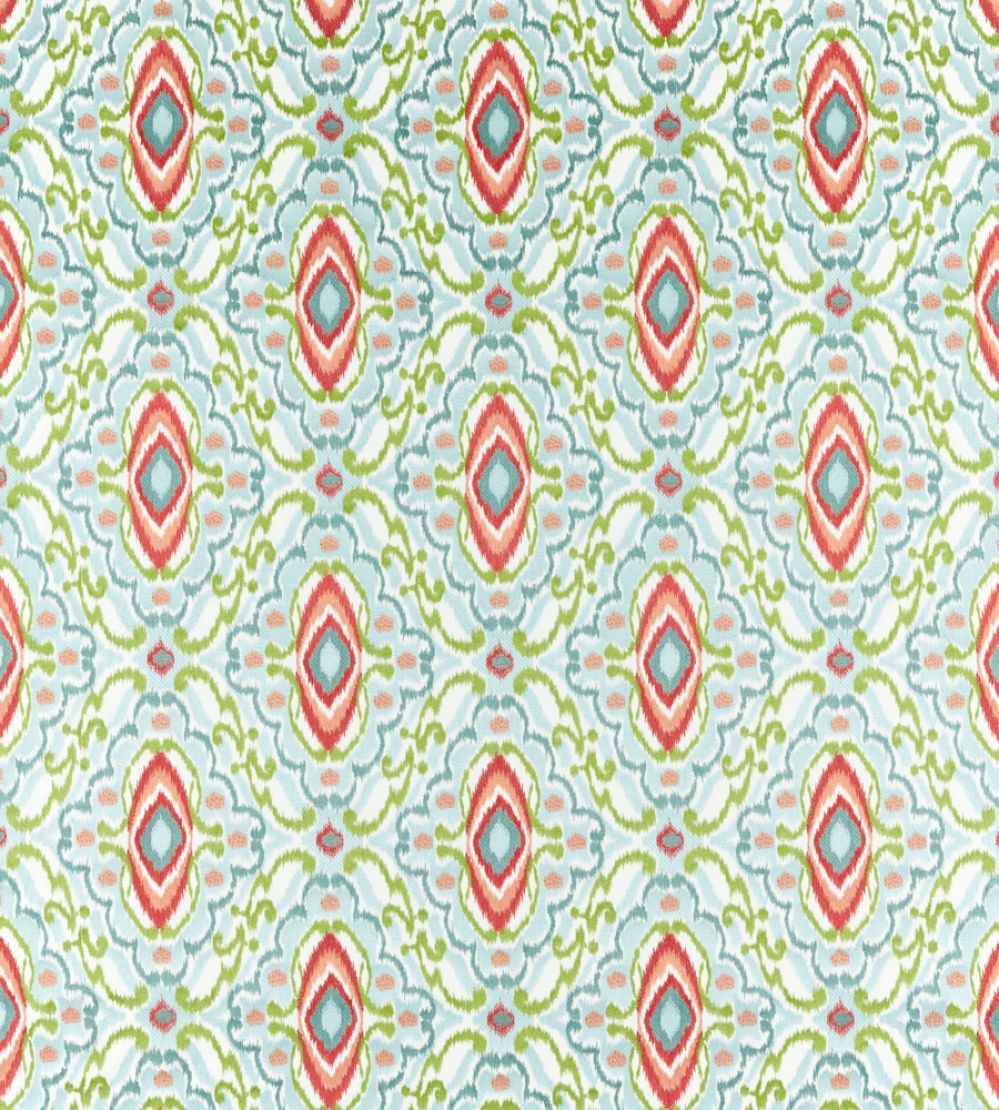 Ixora Fabric by Harlequin Sky / Cascade / Vermilion