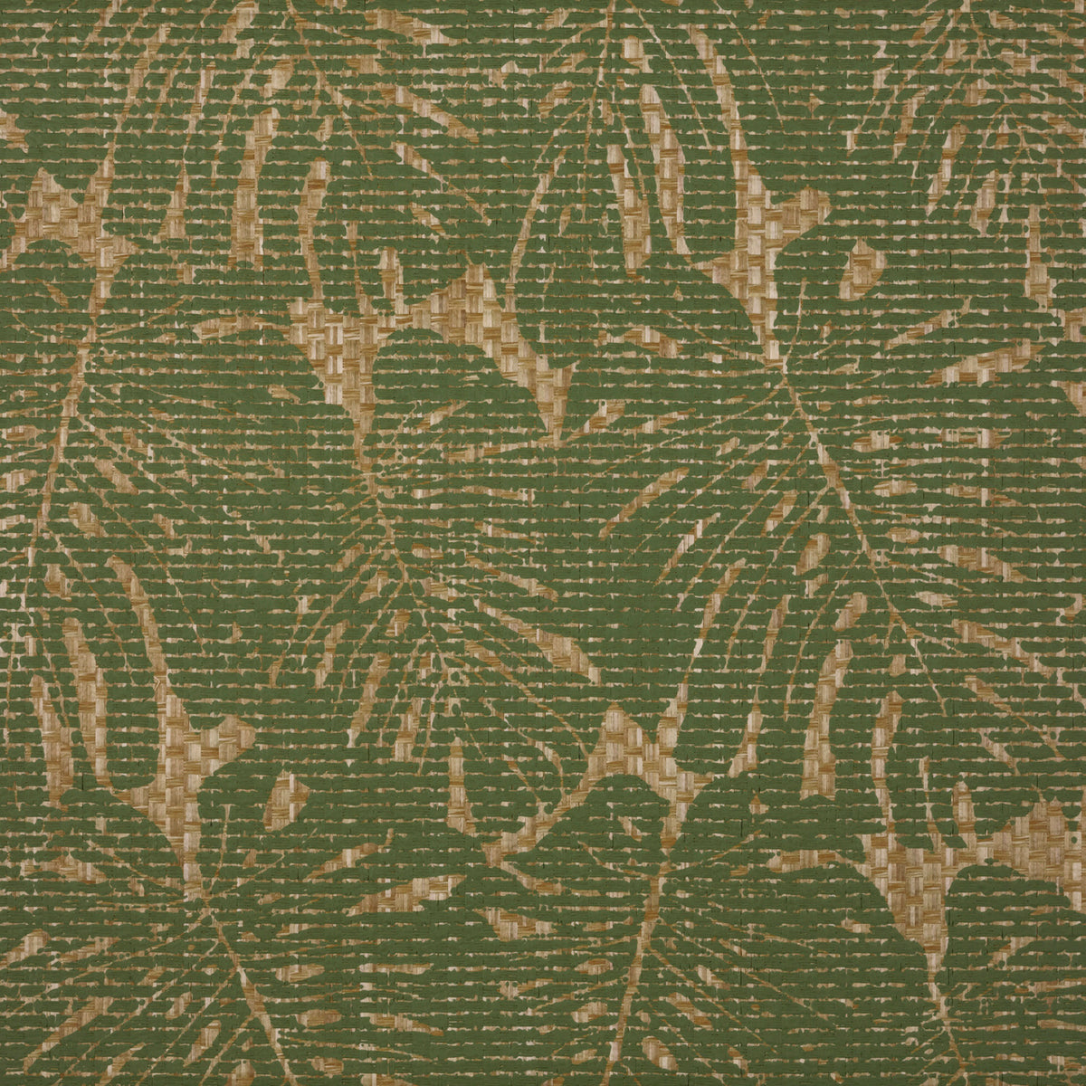 Jacks Jungle Wallpaper by Phillip Jeffries in Palm on Woven Rattan (PJ 5337)