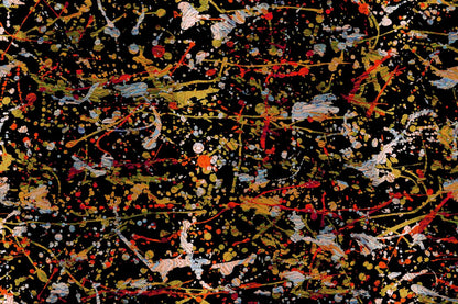 Jackson mural by Coordonné in Black, flat pattern view