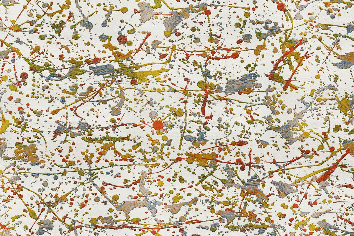 Jackson mural by Coordonné in White, flat pattern view