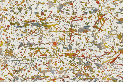 Jackson mural by Coordonné in White, flat pattern view