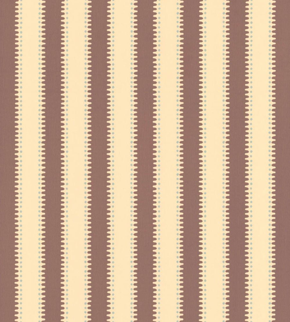 Jagged Stripe Wallpaper by Langelid Von Bromssen Maroon