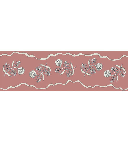 Jaipur Border 5cm Wallpaper by Parker & Jules Raspberry