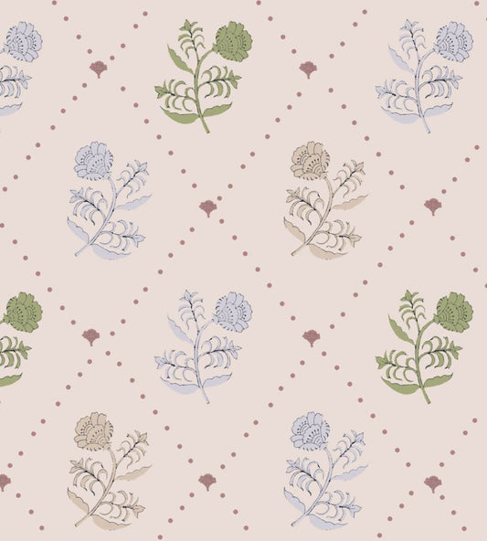 Jaipur Wallpaper by Parker & Jules Coral Moss