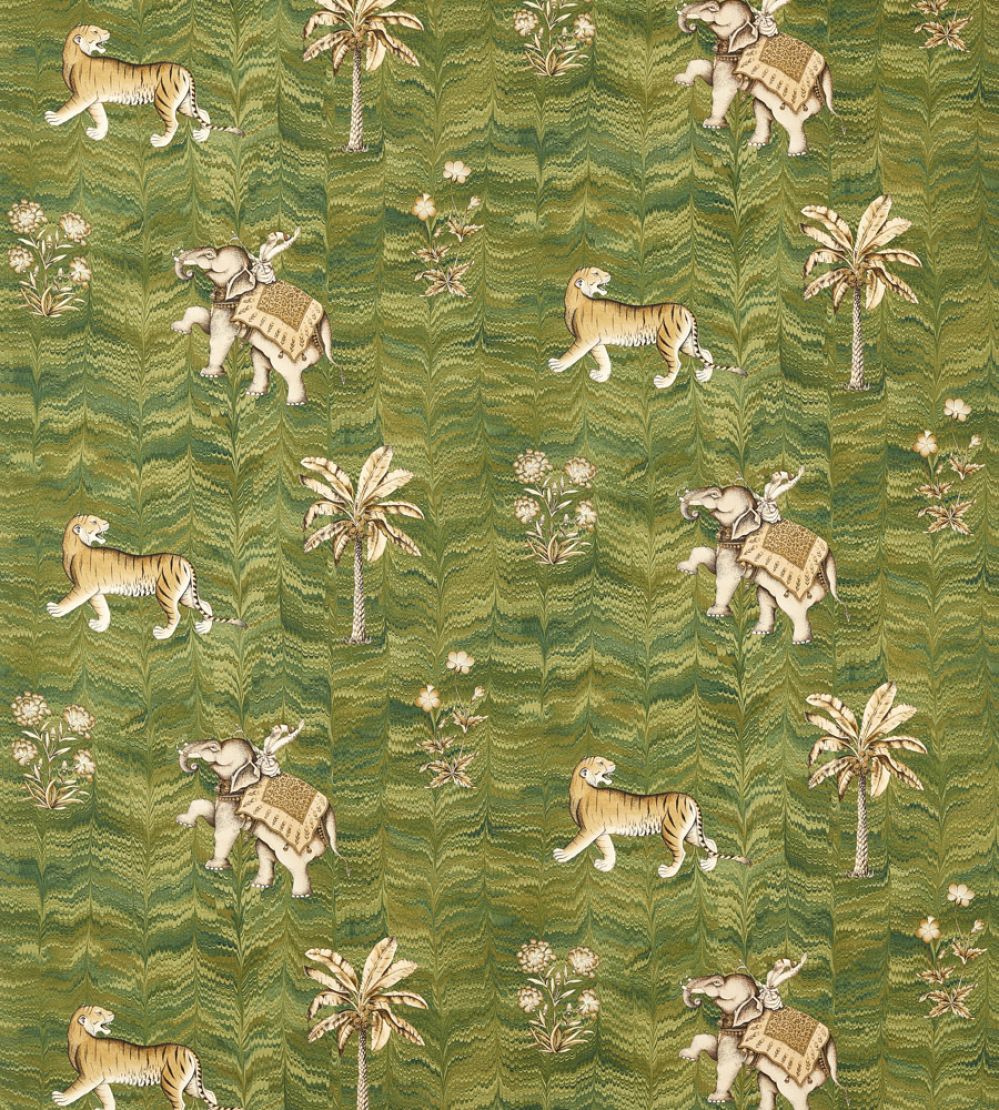 Jaipur Fabric by Zoffany Deep Moss