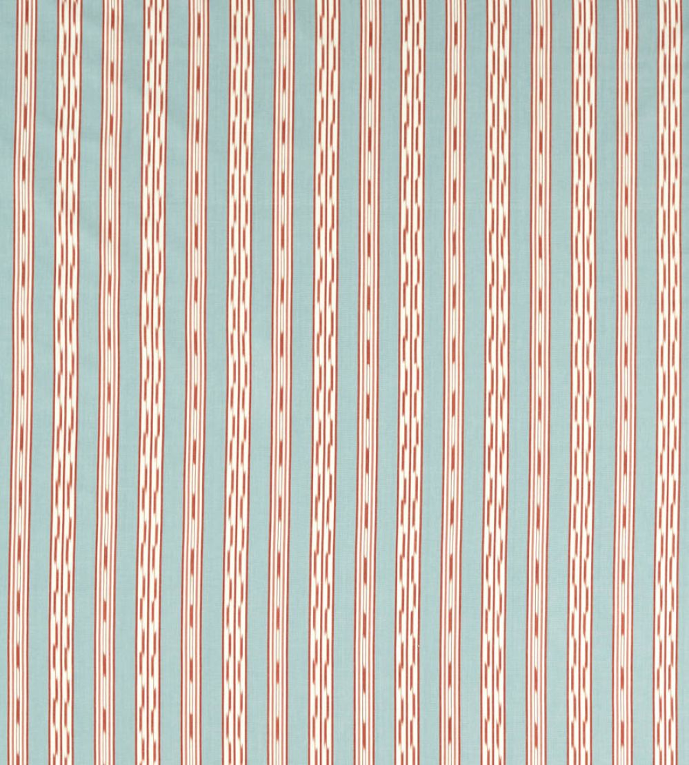 Jamdani Stripe Fabric by Sanderson Mineral/Coral