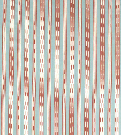 Jamdani Stripe Fabric by Sanderson Mineral/Coral