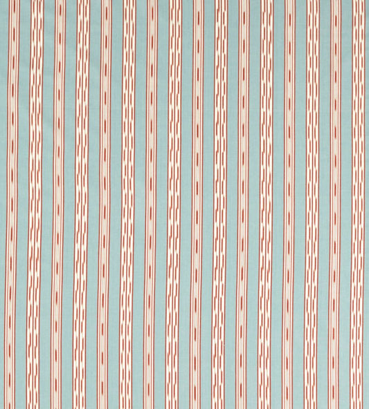 Jamdani Stripe Fabric by Sanderson Mineral/Coral