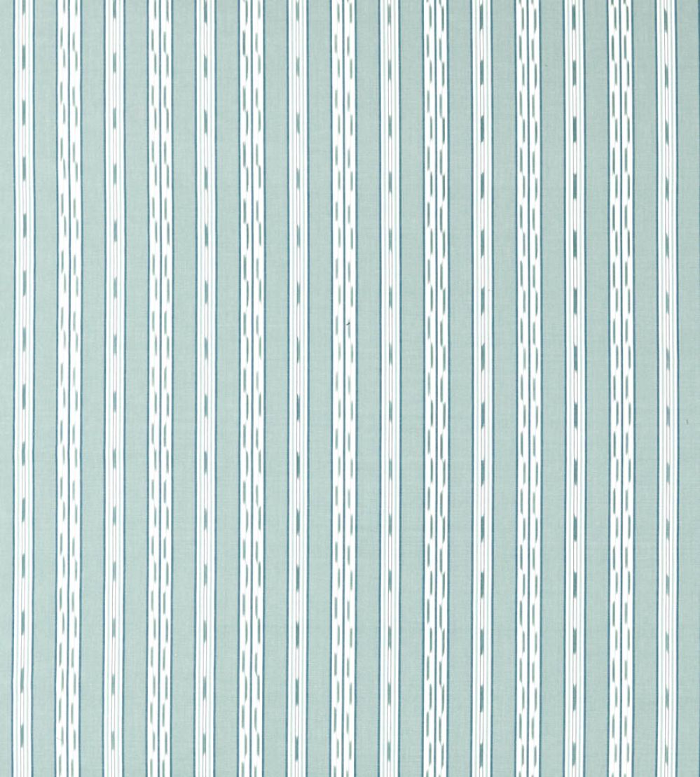 Jamdani Stripe Fabric by Sanderson Porcelain/Blue