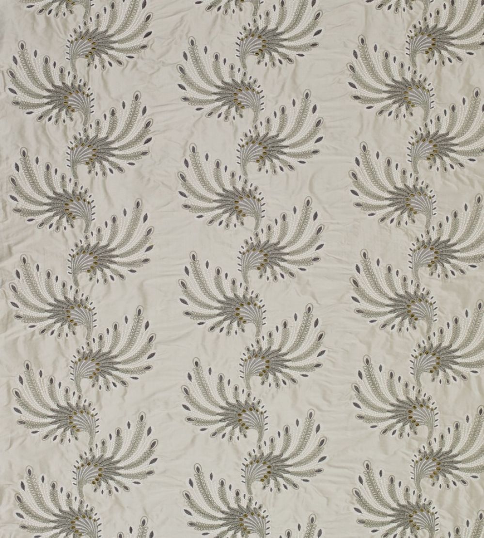 Plume Fabric by James Hare Blanched Almond/Gold