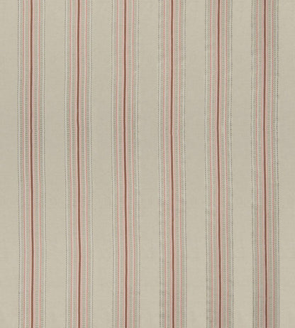 Ceylon Stripe Fabric by James Hare Natural / Dusky Rose