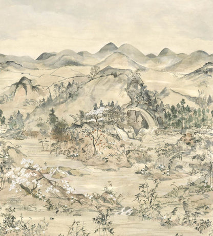 Japanese Chinoiserie Mural by Cole & Son Antique