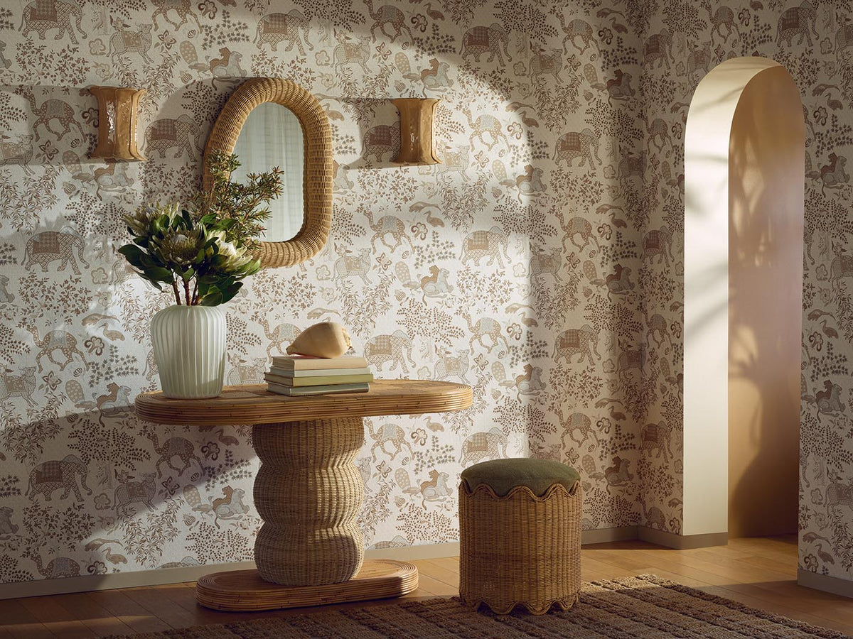Jardin de Mysore Wallpaper by Pierre Frey shown in a room setting (view 1)
