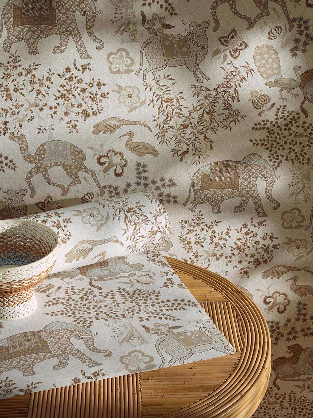 Jardin de Mysore Wallpaper by Pierre Frey shown in a room setting (view 2)