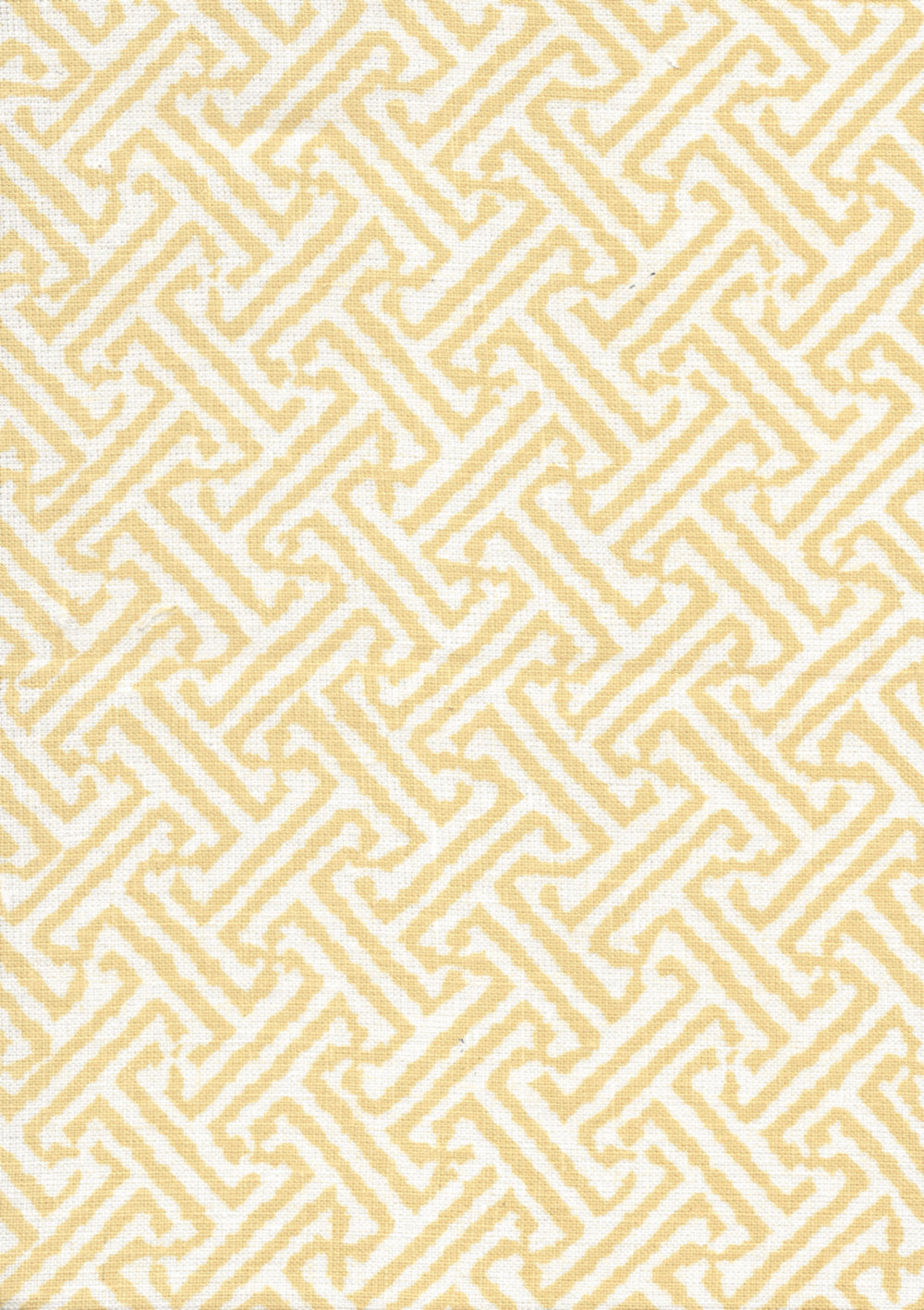 Java Java Yellow on White Linen fabric by China Seas