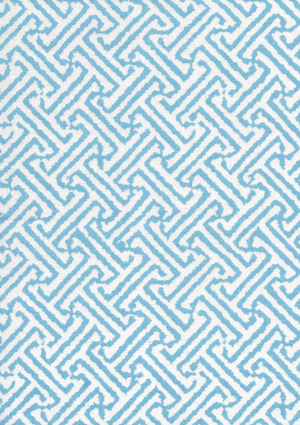 Java Java New Blue on White Linen fabric by China Seas
