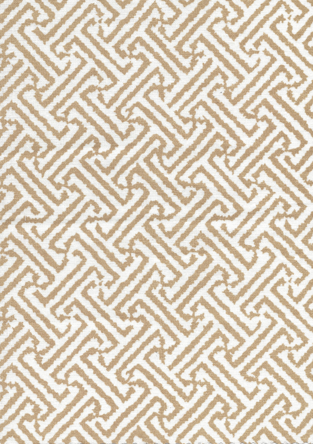 Java Java Taupe on White Linen fabric by China Seas