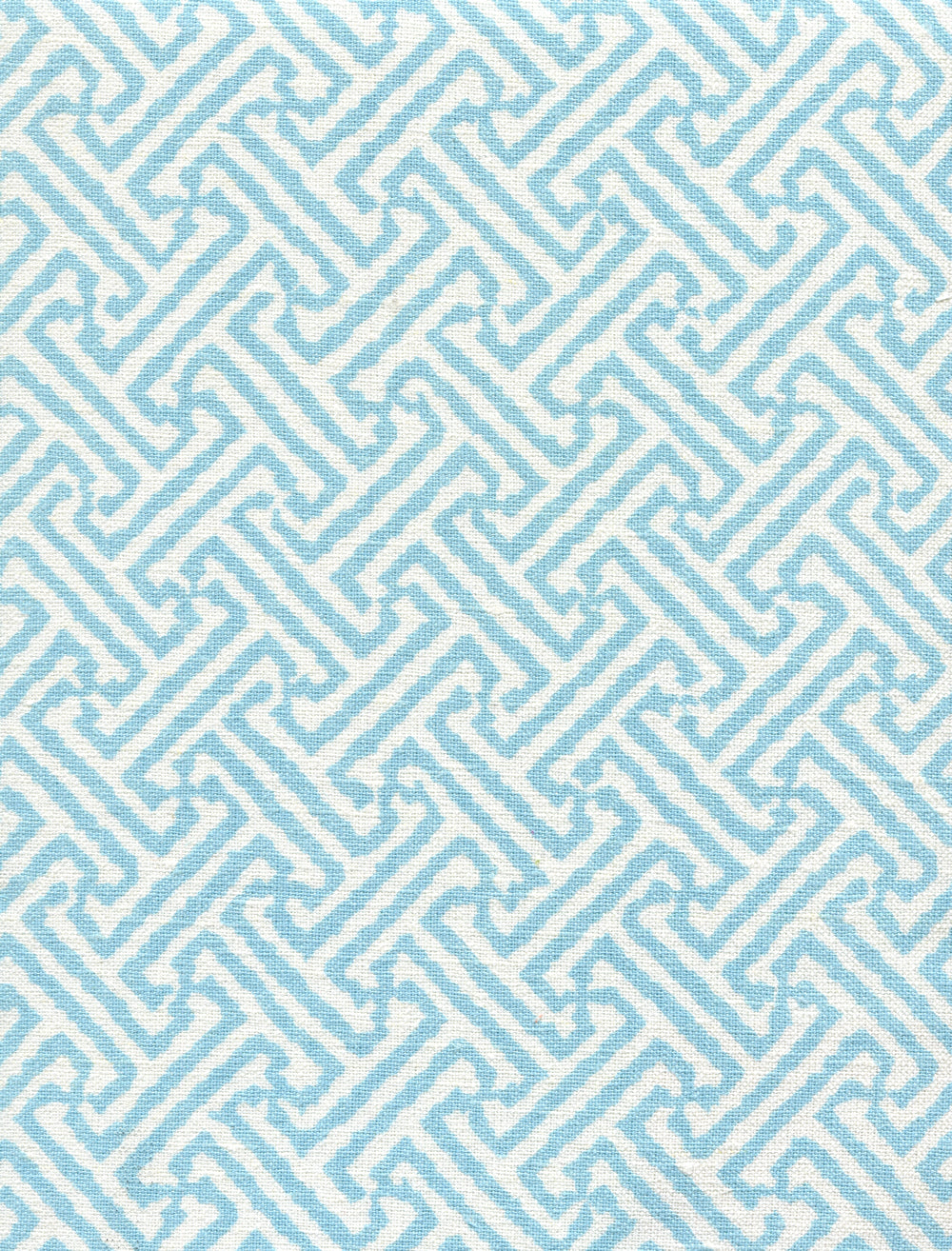Java Java Aqua on White Linen fabric by China Seas