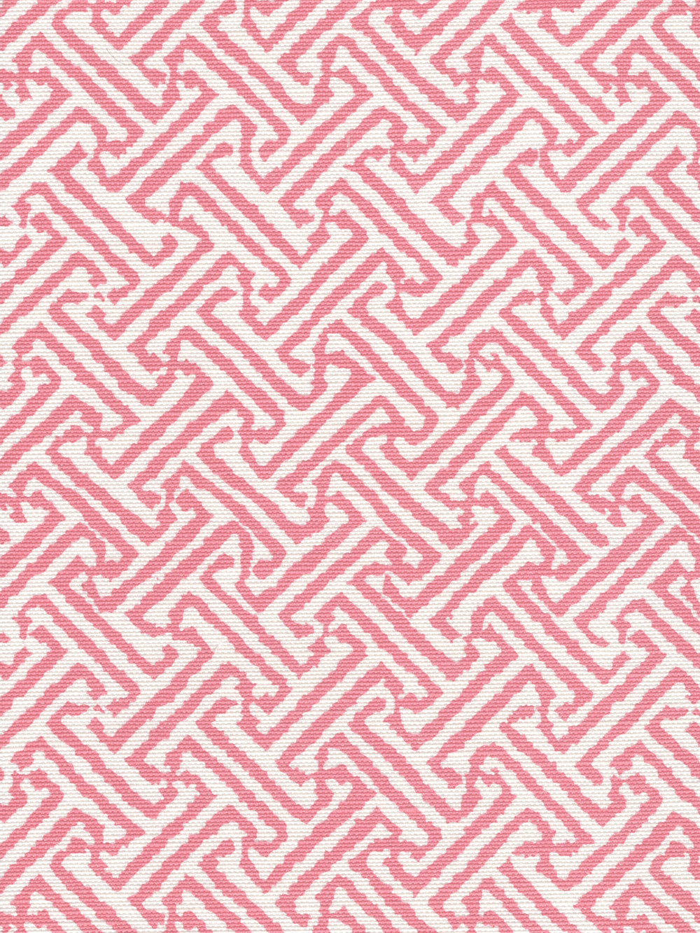 Java Java Pink on White Linen Cotton fabric by China Seas