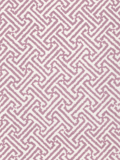 Java Java Lilac on White Linen Cotton fabric by China Seas