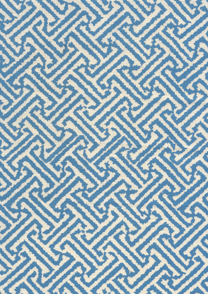 Java Java French Blue on Tinted Linen Cotton fabric by China Seas