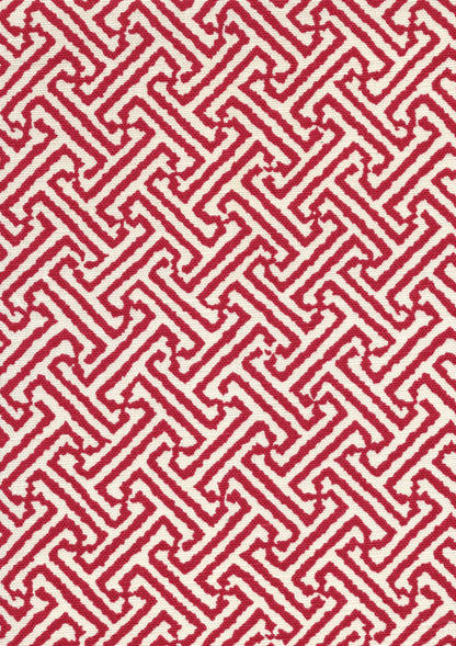 Java Java Dark Red on Tinted Linen Cotton fabric by China Seas