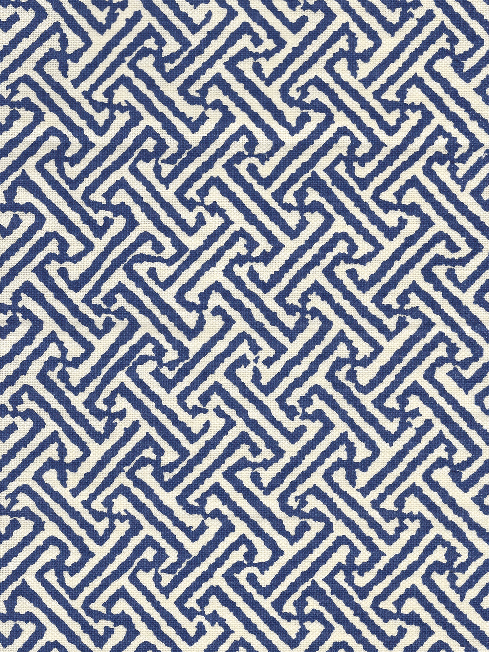 Java Java New Navy on Tinted Linen Cotton fabric by China Seas