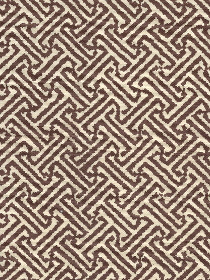 Java Java New Brown on Tinted Linen Cotton fabric by China Seas