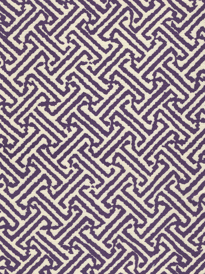 Java Java Purple on Tinted Linen Cotton fabric by China Seas