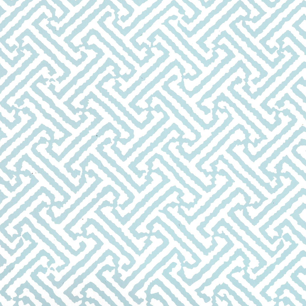 Java Java Bali Blue on White wallpaper by China Seas